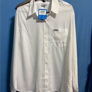 Columbia Womens White Button-Up Shirt